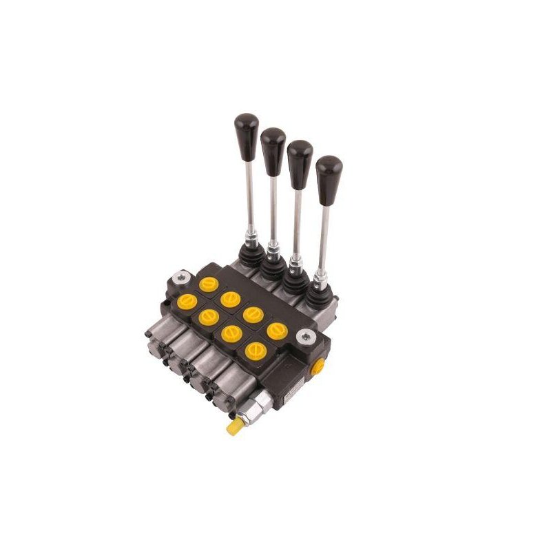 Rozdzielacz hydrauliczny 4-sekcyjny max przepływ 40L (1 sekcja z zatrzaskiem) Waryński