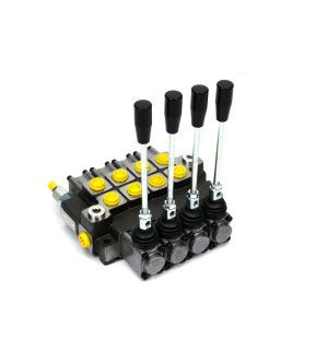 Rozdzielacz hydrauliczny 4-sekcyjny max przepływ 40L (4-sekcje z zatrzaskiem) Waryński