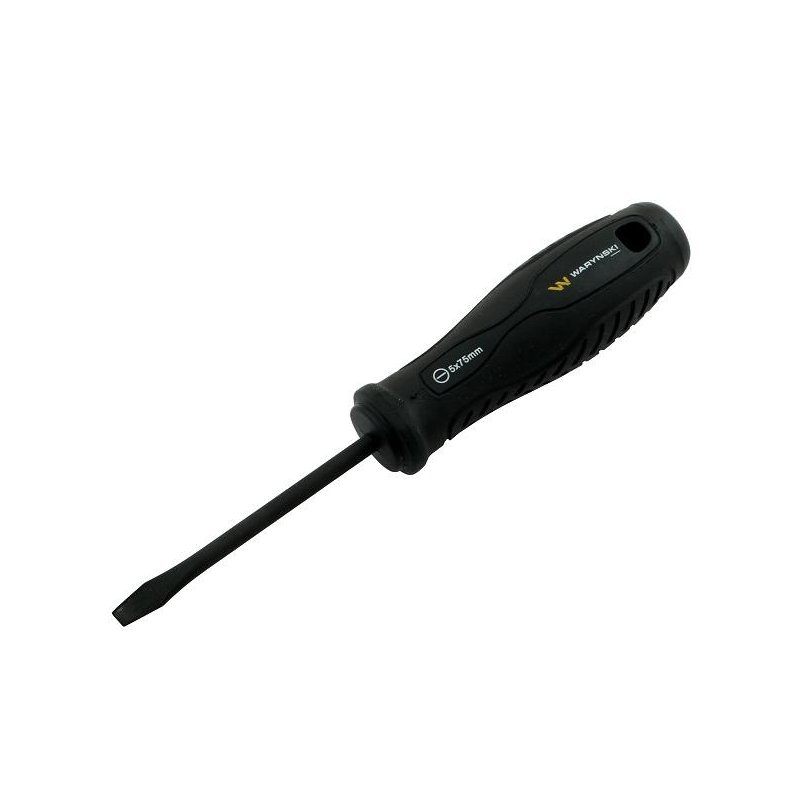 Wkrętak płaski 5 x 75 mm. stal SVCM. Waryński