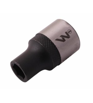 Nasadka sześciokątna 1/2". 9 mm. CrV50BV30. DIN 3124. Waryński