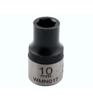 Nasadka sześciokątna 1/2". 10 mm. CrV50BV30. DIN 3124. Waryński