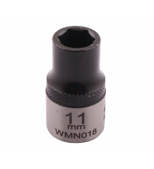 Nasadka sześciokątna 1/2". 11 mm. CrV50BV30. DIN 3124. Waryński