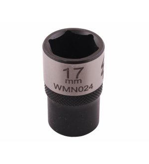 Nasadka sześciokątna 1/2". 17 mm. CrV50BV30. DIN 3124. Waryński