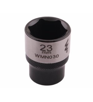 Nasadka sześciokątna 1/2". 23 mm. CrV50BV30. DIN 3124. Waryński