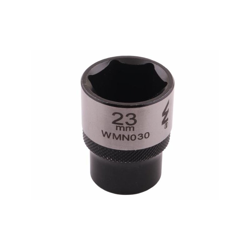 Nasadka sześciokątna 1/2". 23 mm. CrV50BV30. DIN 3124. Waryński