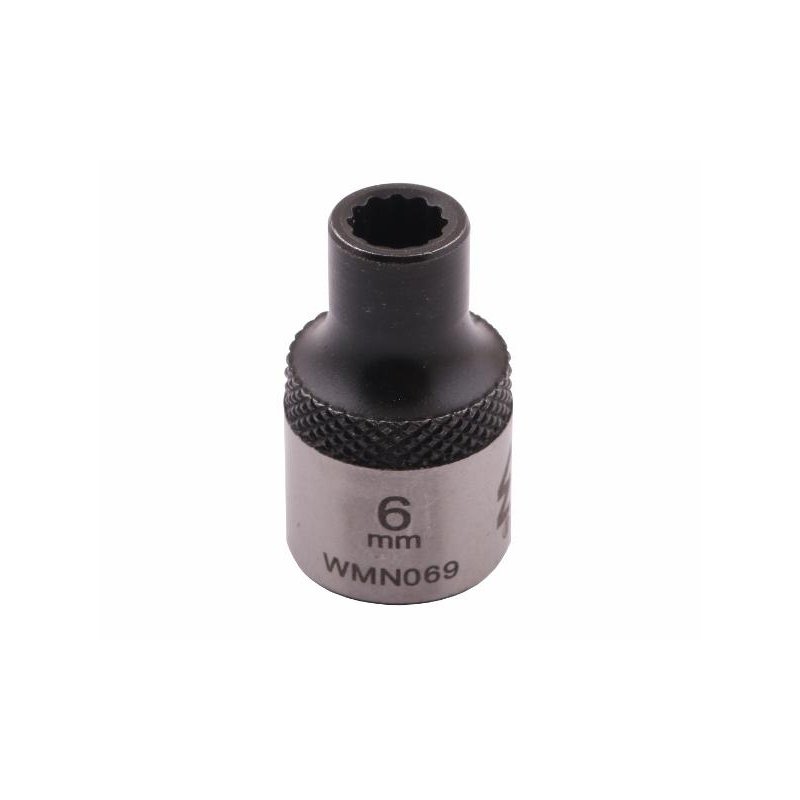 Nasadka dwunastokątna 3/8". 6 mm. CrV50BV30. DIN 3124. Waryński