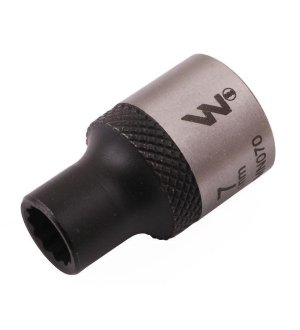 Nasadka dwunastokątna 3/8". 7 mm. CrV50BV30. DIN 3124. Waryński