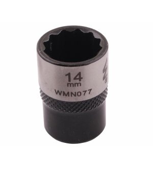 Nasadka dwunastokątna 3/8". 14 mm. CrV50BV30. DIN 3124. Waryński