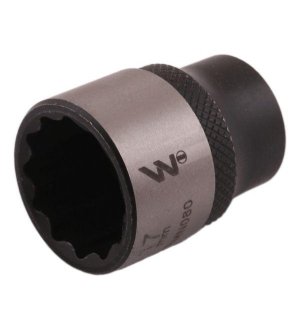 Nasadka dwunastokątna 3/8". 17 mm. CrV50BV30. DIN 3124. Waryński