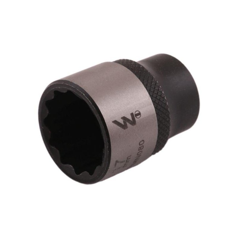 Nasadka dwunastokątna 3/8". 17 mm. CrV50BV30. DIN 3124. Waryński