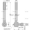 Przegub kierowniczy 185mm - M18x1,5 3428955M1 Massey Ferguson TAQ