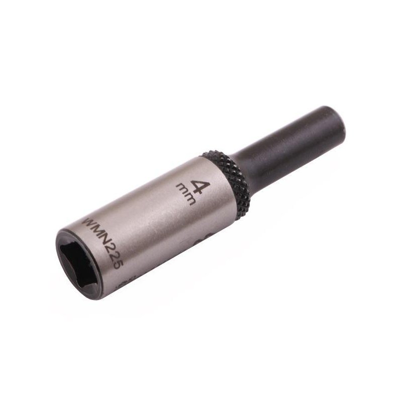 Nasadka dwunastokątna 1/4". 4 mm. długa. CrV50BV30. DIN 3124. Waryński