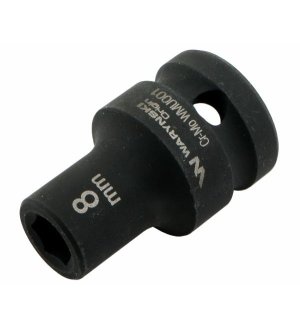 Nasadka udarowa sześciokątna 1/2". 8 mm. CrMo. DIN 3129. Waryński