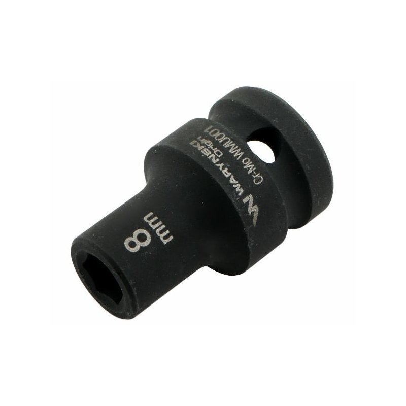 Nasadka udarowa sześciokątna 1/2". 8 mm. CrMo. DIN 3129. Waryński