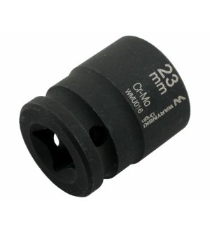 Nasadka udarowa sześciokątna 1/2". 23 mm. CrMo. DIN 3129. Waryński