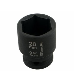 Nasadka udarowa sześciokątna 1/2". 26 mm. CrMo. DIN 3129. Waryński