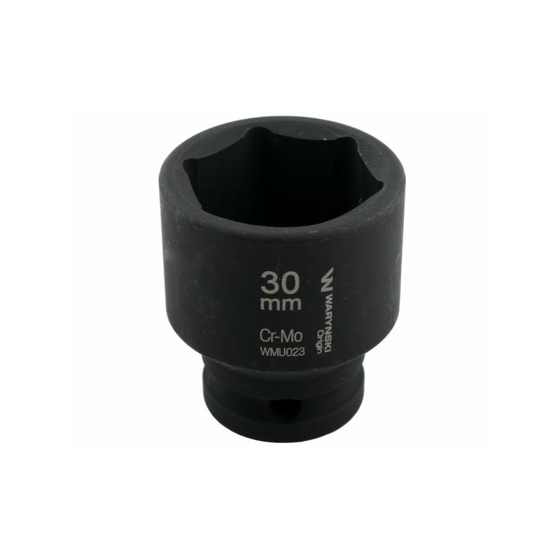 Nasadka udarowa sześciokątna 1/2". 30 mm. CrMo. DIN 3129. Waryński