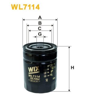 Filtr Oleju WL7114 Wix