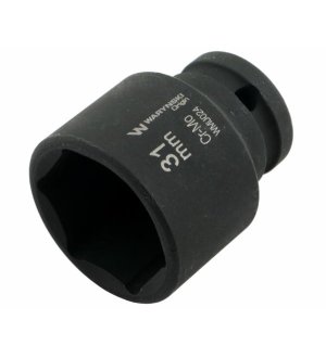 Nasadka udarowa sześciokątna 1/2". 31 mm. CrMo. DIN 3129. Waryński