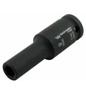 Nasadka udarowa sześciokątna długa 1/2". 9 mm. CrMo. DIN 3129. Waryński