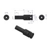 Nasadka udarowa sześciokątna długa 1/2". 9 mm. CrMo. DIN 3129. Waryński