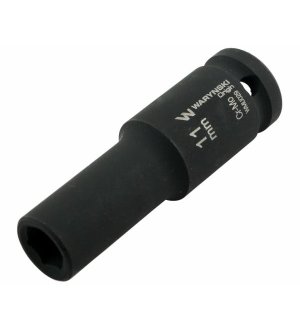 Nasadka udarowa sześciokątna długa 1/2". 11 mm. CrMo. DIN 3129. Waryński