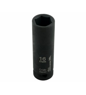 Nasadka udarowa sześciokątna długa 1/2". 16 mm. CrMo. DIN 3129. Waryński