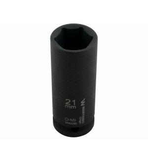 Nasadka udarowa sześciokątna długa 1/2". 21 mm. CrMo. DIN 3129. Waryński