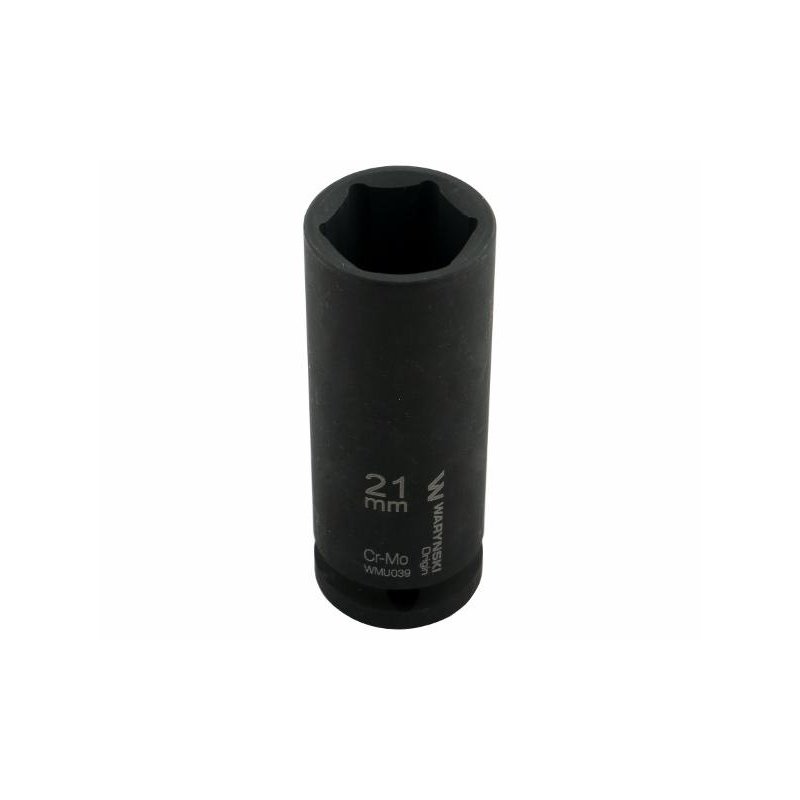 Nasadka udarowa sześciokątna długa 1/2". 21 mm. CrMo. DIN 3129. Waryński