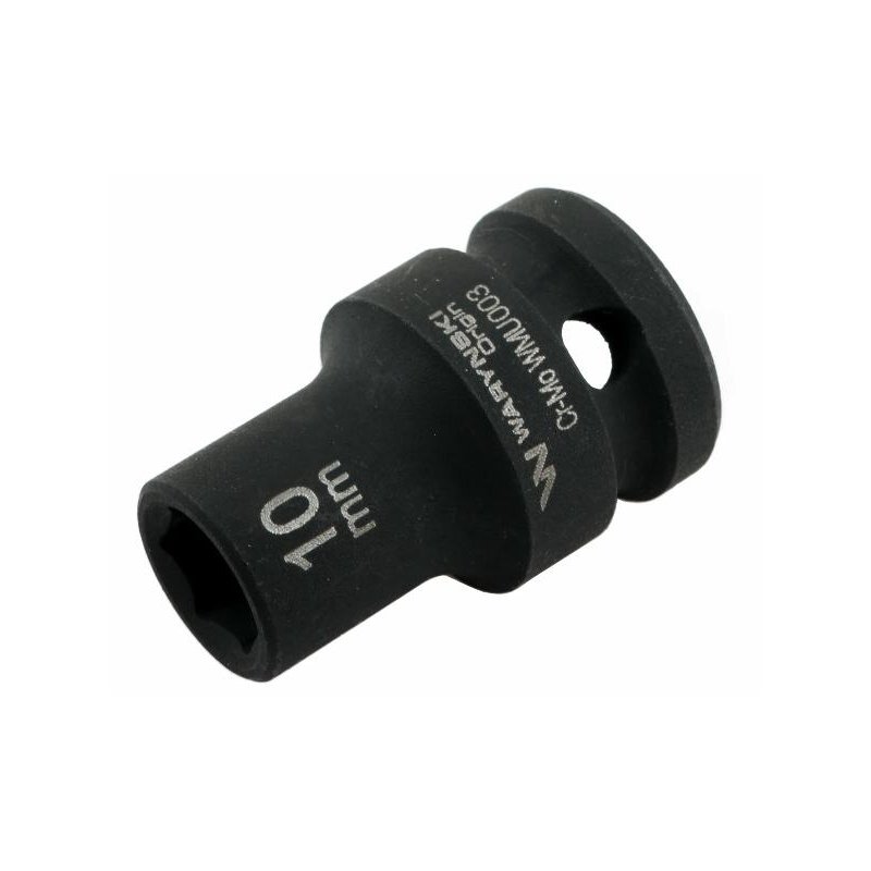 Nasadka udarowa sześciokątna 1/2". 10 mm. CrMo. DIN 3129. Waryński