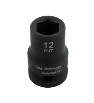 Nasadka udarowa sześciokątna 1/2". 12 mm. CrMo. DIN 3129. Waryński