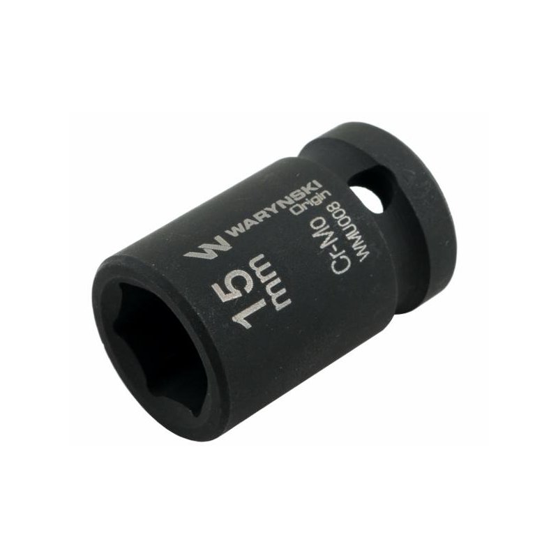 Nasadka udarowa sześciokątna 1/2". 15 mm. CrMo. DIN 3129. Waryński