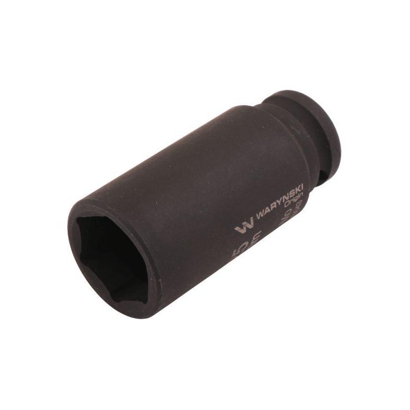Nasadka udarowa sześciokątna długa 1/2" 27 mm. CrMo. DIN 3129. Waryński