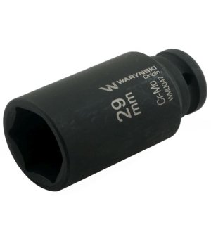 Nasadka udarowa sześciokątna długa 1/2". 29 mm. CrMo. DIN 3129. Waryński