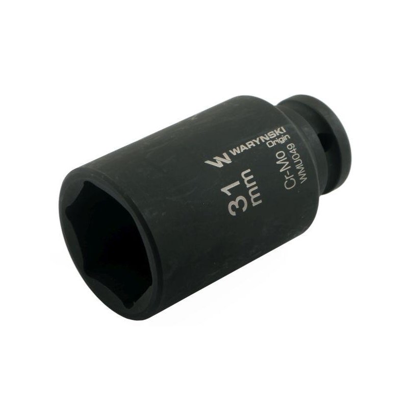 Nasadka udarowa sześciokątna długa 1/2". 31 mm. CrMo. DIN 3129. Waryński
