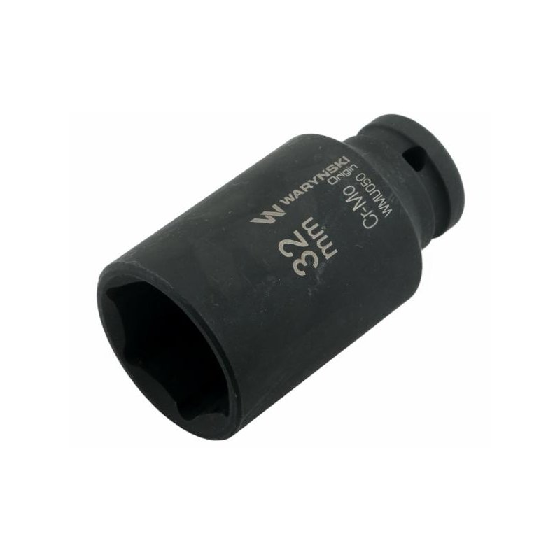 Nasadka udarowa sześciokątna długa 1/2". 32 mm. CrMo. DIN 3129. Waryński