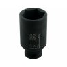 Nasadka udarowa sześciokątna długa 1/2". 32 mm. CrMo. DIN 3129. Waryński
