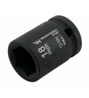 Nasadka udarowa sześciokątna 1/2". 18 mm. CrMo. DIN 3129. Waryński