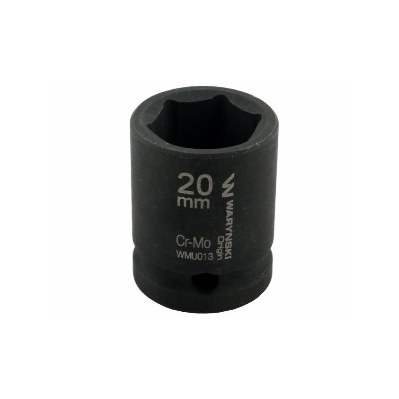 Nasadka udarowa sześciokątna 1/2". 20 mm. CrMo. DIN 3129. Waryński