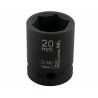 Nasadka udarowa sześciokątna 1/2". 20 mm. CrMo. DIN 3129. Waryński