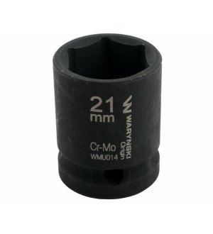 Nasadka udarowa sześciokątna 1/2". 21 mm. CrMo. DIN 3129. Waryński