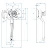 Spinacz zaczep do burt prawy nowy model ZB-16-04 800kg zastosowanie przyczepka SPP