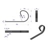 Ząb sprężynowy płaski 3-otworowy 45x10 620mm Tabo