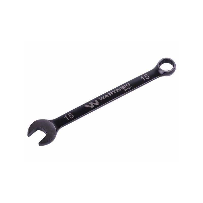 Klucz płasko-oczkowy 15 mm. CrV  standard ASME B107-2010 Waryński