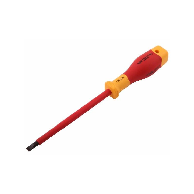 Wkrętak  płaski izolowany 6 x 150 mm. VDE, stal S2, Waryński