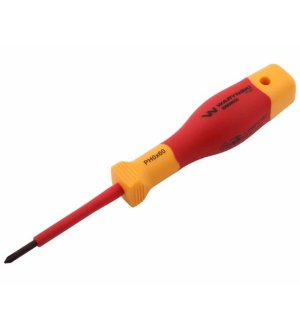 Wkrętak PH0 60 mm izolowany VDE stal S2 Waryński