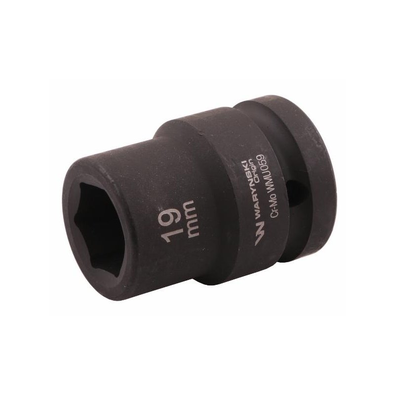 Nasadka udarowa sześciokątna 3/4". 19 mm. CrMo. DIN 3129. Waryński