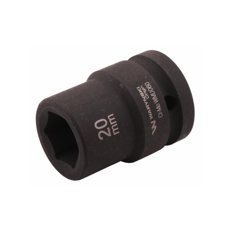 Nasadka udarowa sześciokątna 3/4". 20 mm. CrMo. DIN 3129. Waryński