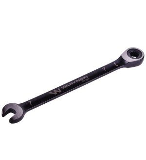 Klucz płasko-oczkowy 7 mm z grzechotką 72 zęby standard ASME B107-2010 Waryński