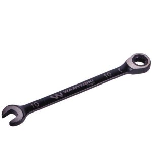 Klucz płasko-oczkowy 10 mm z grzechotką 72 zęby standard ASME B107-2010 Waryński